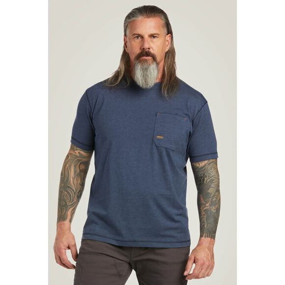 NWT Ariat Rebar Workman T-Shirt in Slate Heather size Small - Picture 1 of 7